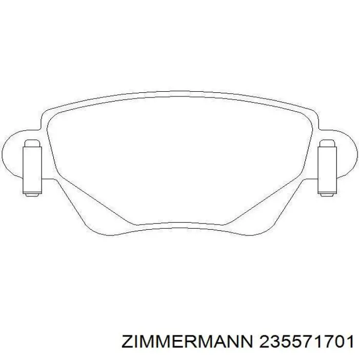 Задние тормозные колодки 235571701 Zimmermann