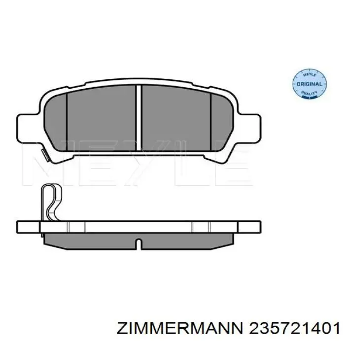 Задние дисковые колодки Zimmermann 235721401