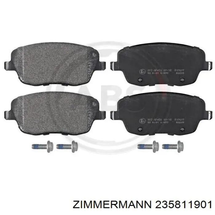 Передние тормозные колодки 235811901 Zimmermann