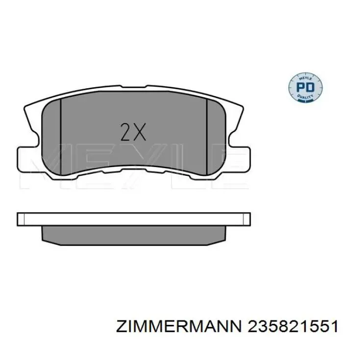Колодки дисковые  Zimmermann 235821551 цена, от 25.00 USD