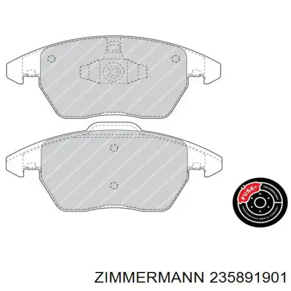 Колодки Zimmermann 235891901 цена, от 43.41 USD