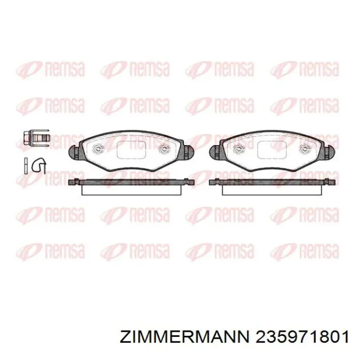 Передние тормозные колодки 235971801 Zimmermann