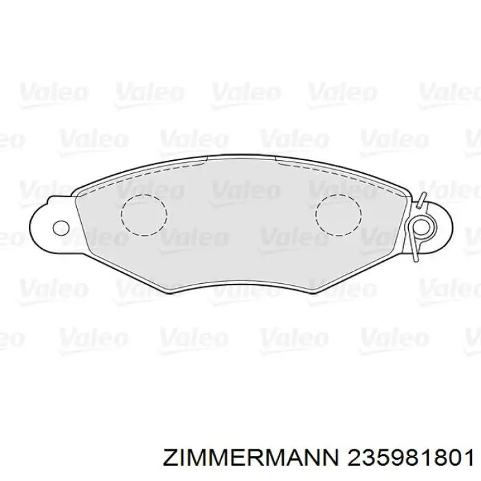 Купить 235981801 Zimmermann Колодки тормозные