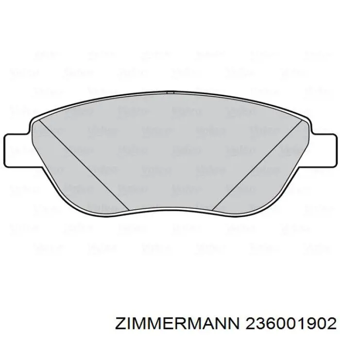 Тормозные колодки Zimmermann 236001902