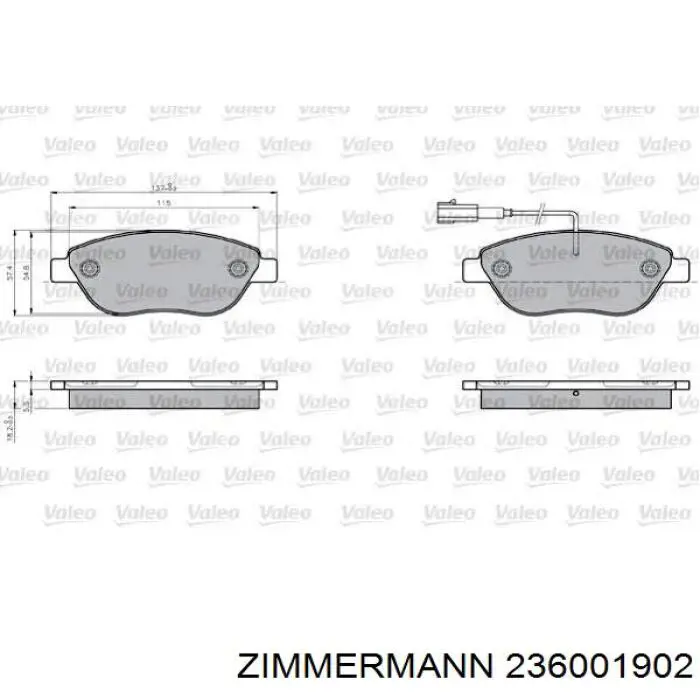 Колодки Zimmermann 236001902 цена, от 23.19 USD