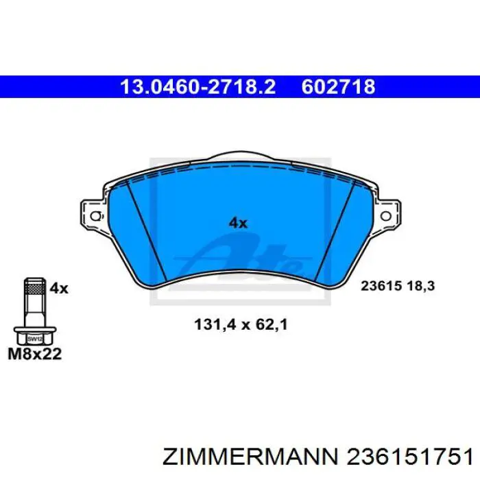 Колодки Zimmermann 236151751 цена, от 32.98 USD