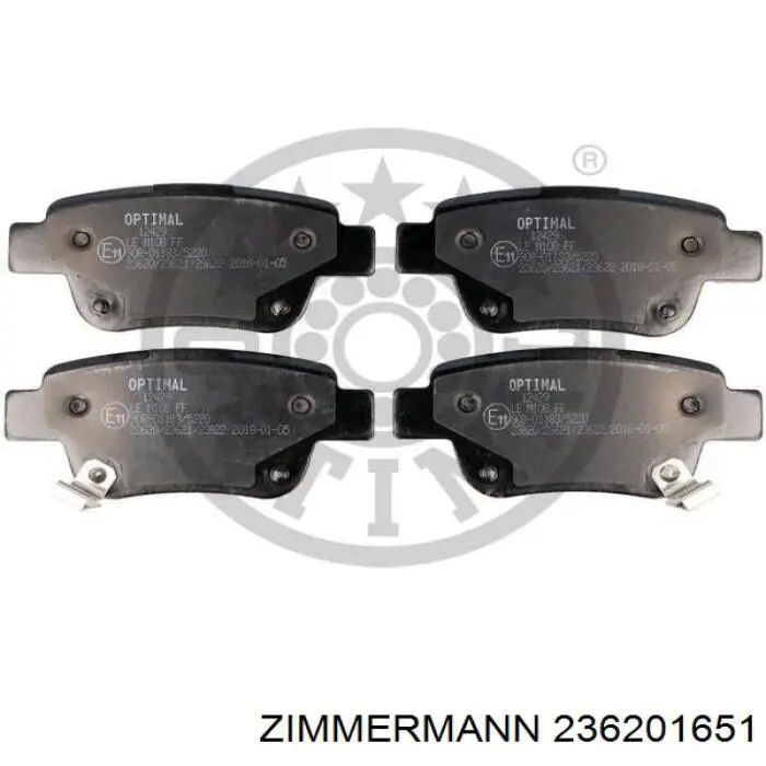 Задние тормозные колодки 236201651 Zimmermann