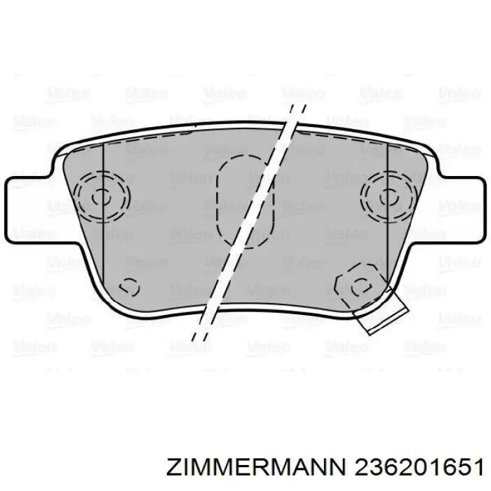 Колодки дисковые  Zimmermann 236201651 цена, от 19.07 USD