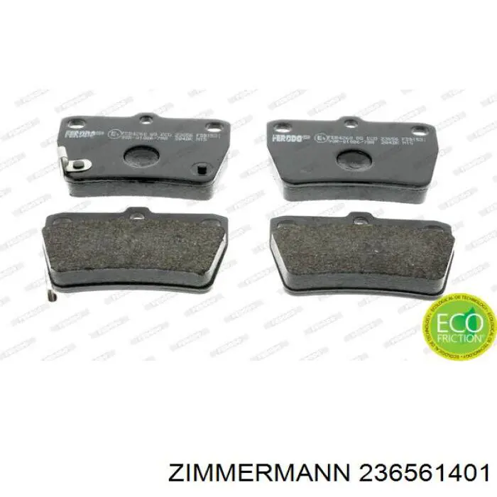 Задние тормозные колодки 236561401 Zimmermann