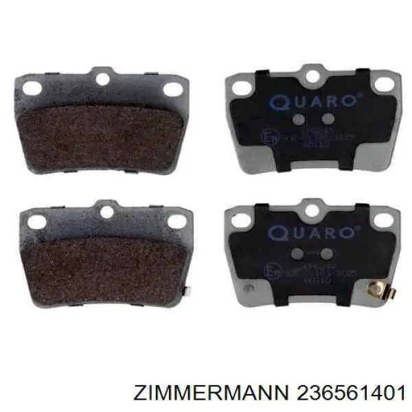 236561401 Zimmermann Колодки тормозные дисковые комплект