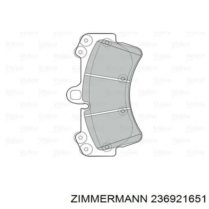 Передние тормозные колодки 236921651 Zimmermann