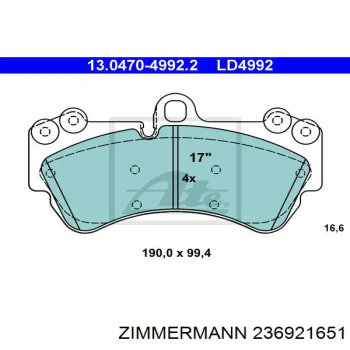 Колодки Zimmermann 236921651 цена, от 64.92 USD