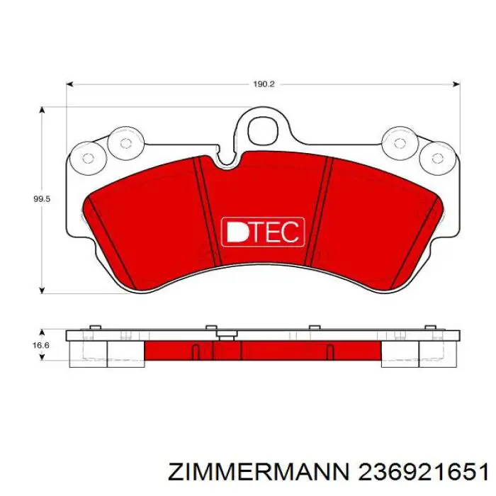 Купить 236921651 Zimmermann Колодки тормозные