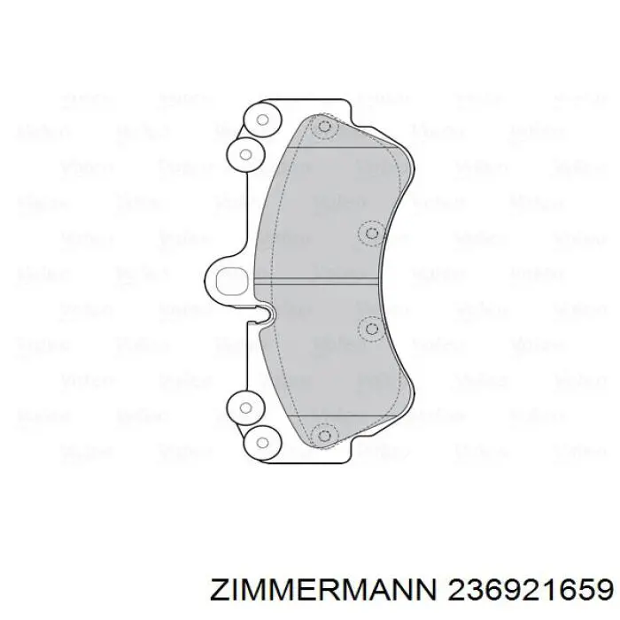 Купить 236921659 Zimmermann Колодки тормозные