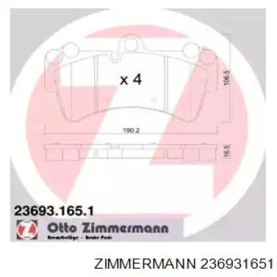 Колодки Zimmermann 236931651 цена, от 113.62 USD