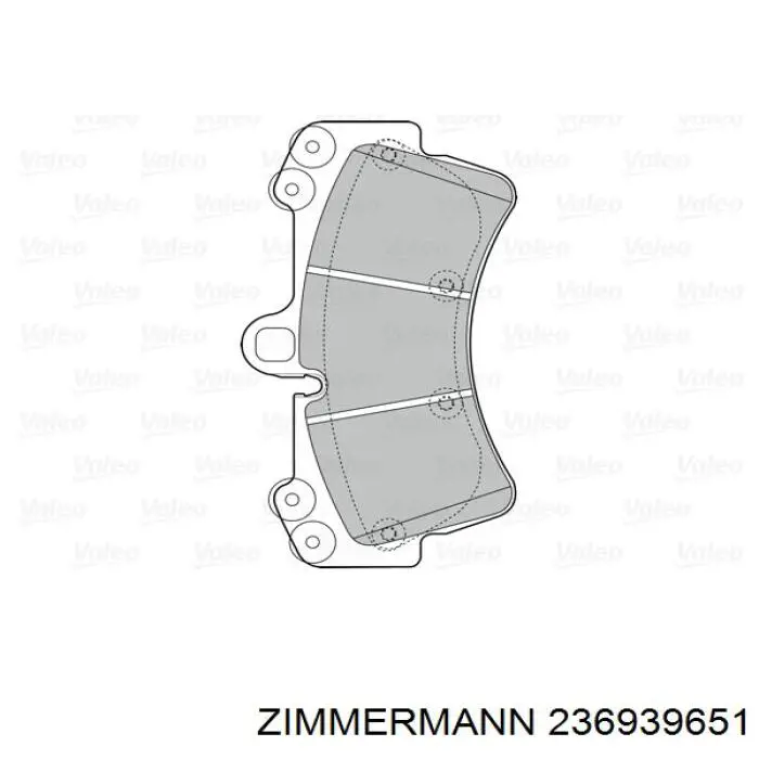 Тормозные колодки Zimmermann 236939651