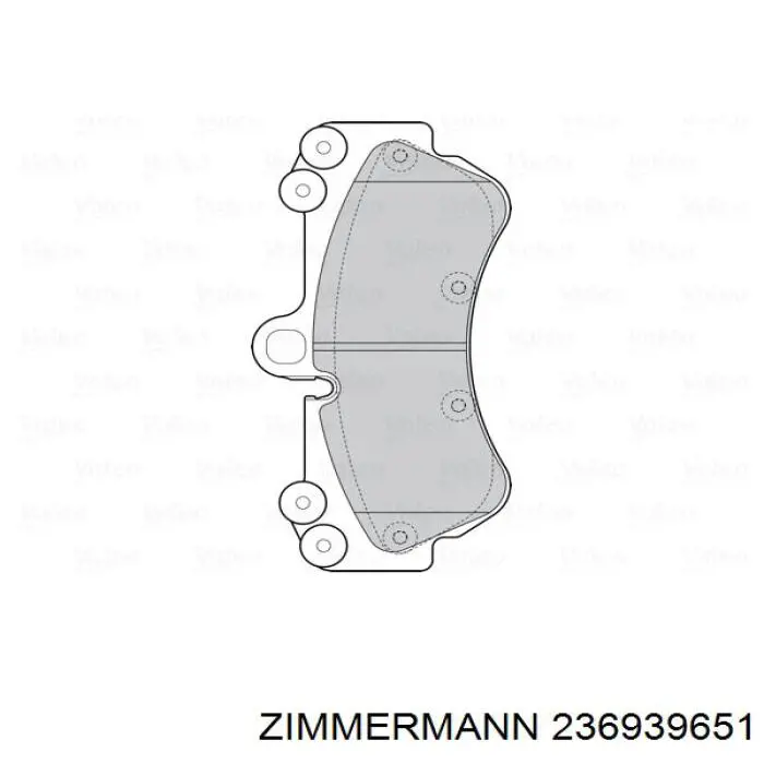 Купить 236939651 Zimmermann Колодки тормозные