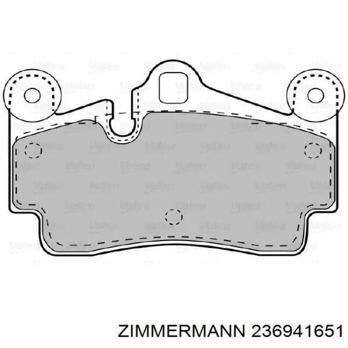 236941651 Zimmermann Колодки тормозные дисковые комплект