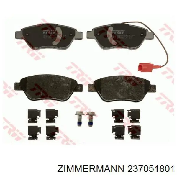 Передние тормозные колодки 237051801 Zimmermann