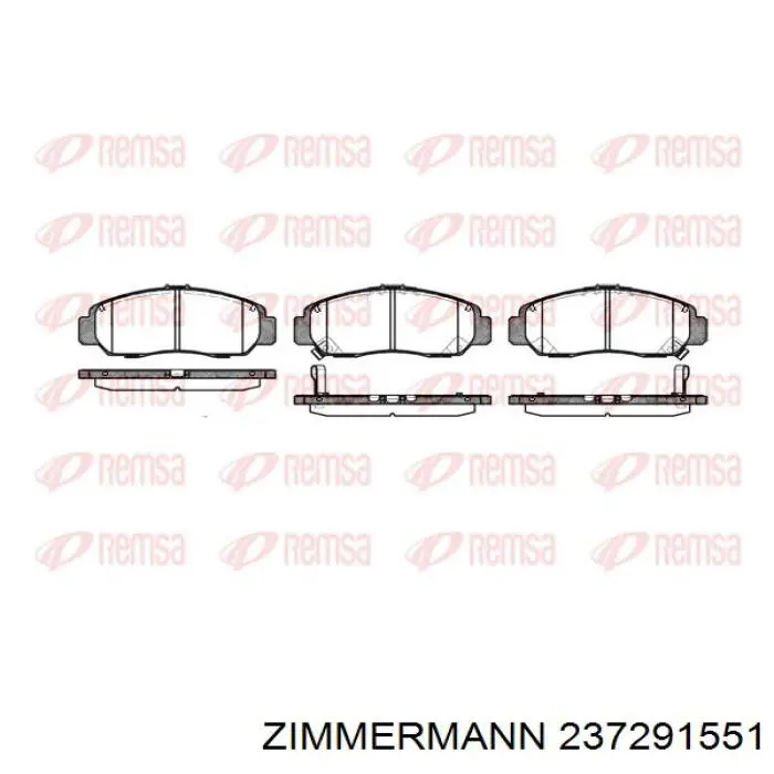 Передние тормозные колодки 237291551 Zimmermann