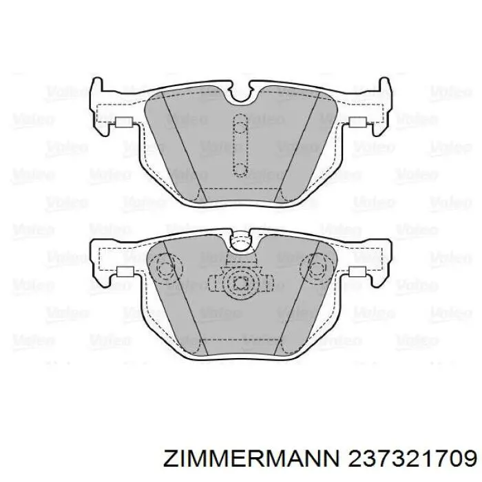 Колодки дисковые  Zimmermann 237321709 цена, от 41.40 USD