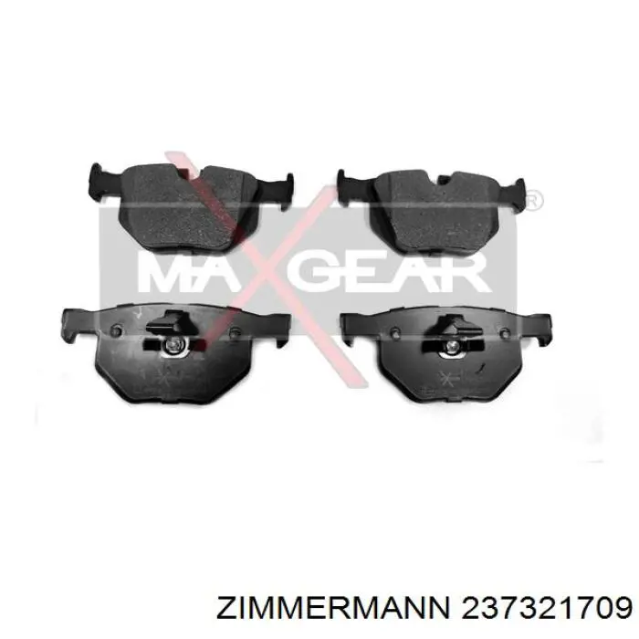 Купить 237321709 Zimmermann Колодки тормозные задние, дисковые