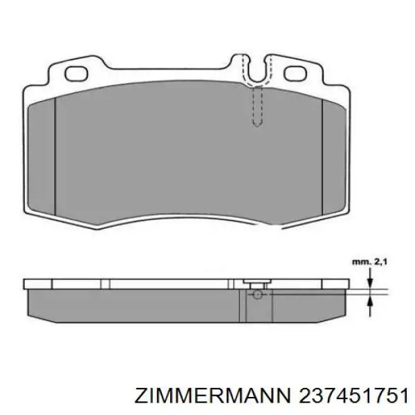 Тормозные колодки Zimmermann 237451751