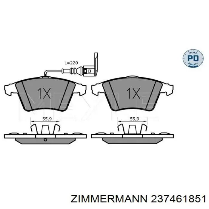 Колодки Zimmermann 237461851 цена, от 48.77 USD