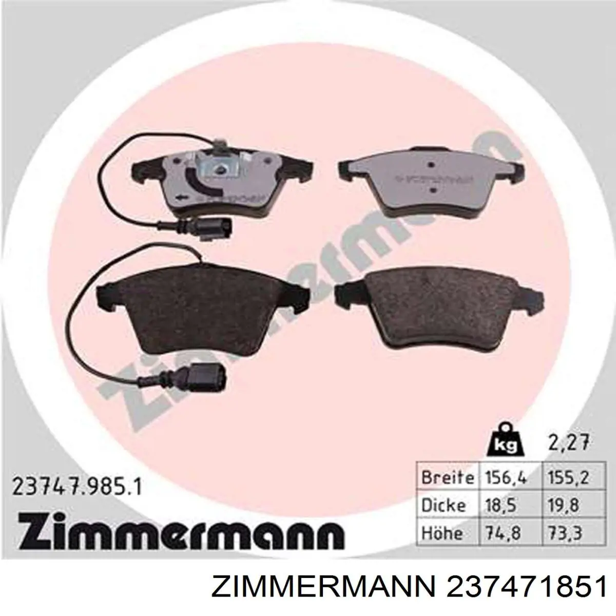 Колодки Zimmermann 237471851 цена, от 73.29 USD
