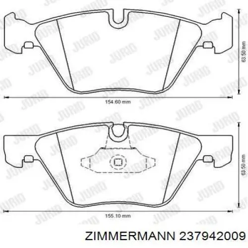 Купить 237942009 Zimmermann Колодки тормозные