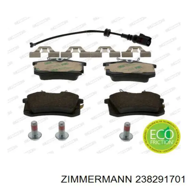Задние дисковые колодки Zimmermann 238291701