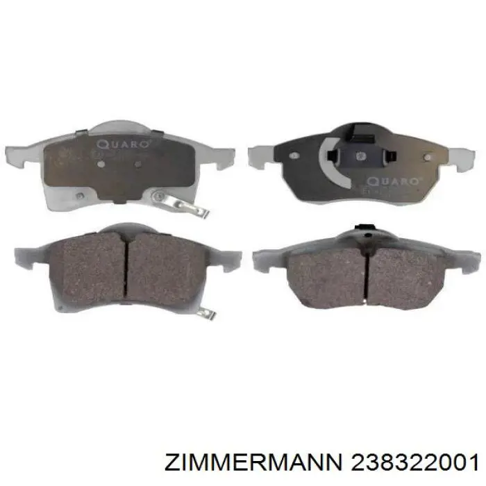Передние тормозные колодки 238322001 Zimmermann