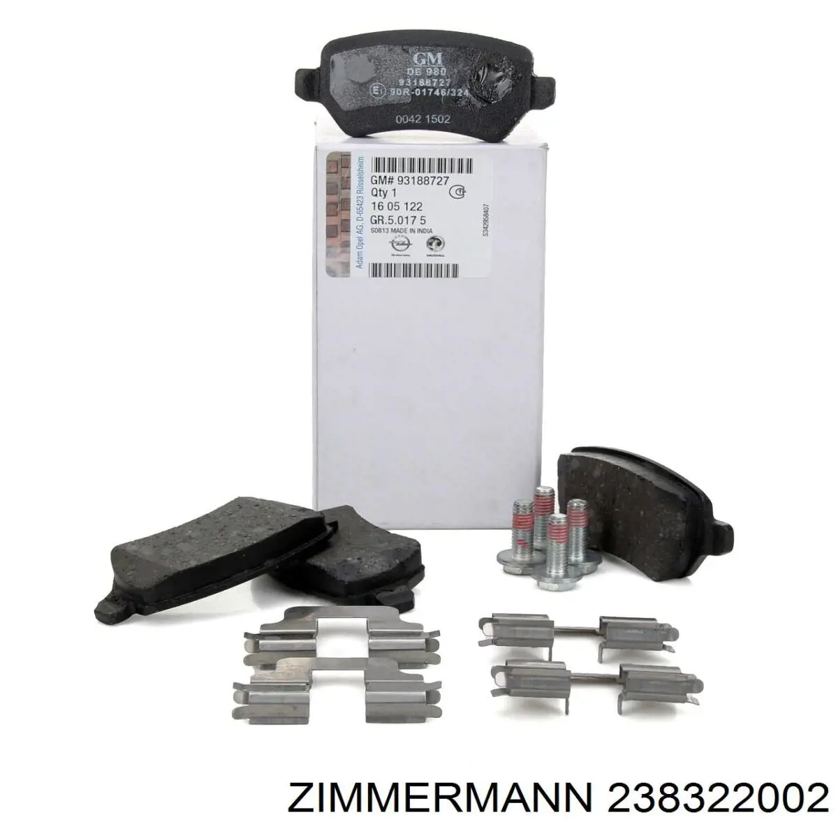 Купить 238322002 Zimmermann Колодки тормозные