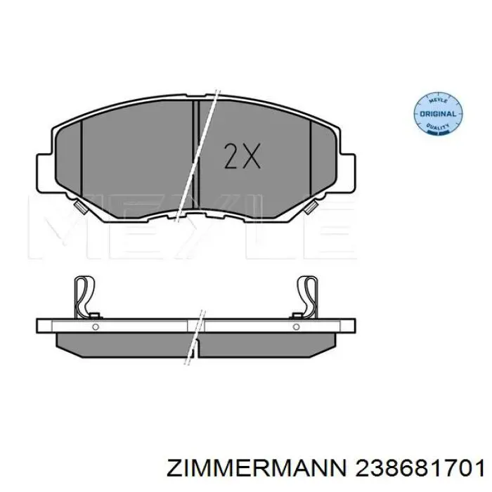 Передние тормозные колодки 238681701 Zimmermann