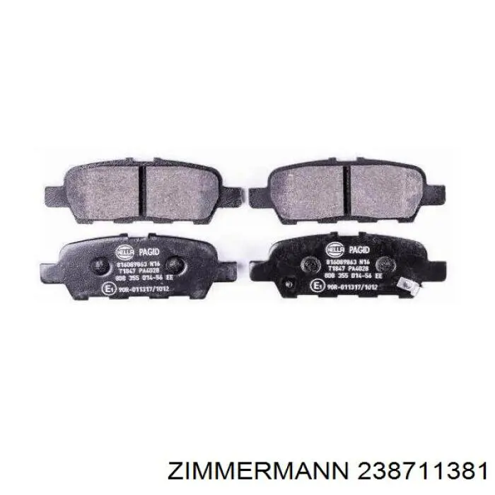 Задние дисковые колодки Zimmermann 238711381