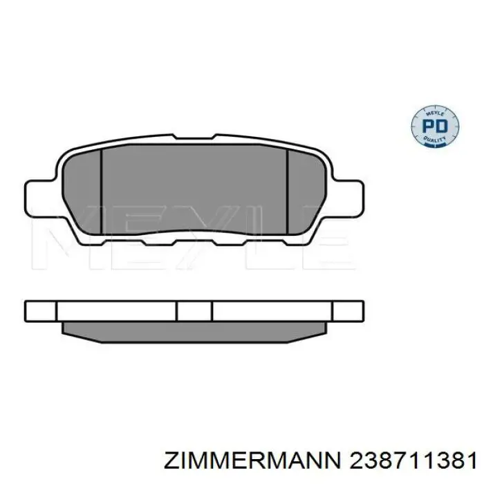 Купить 238711381 Zimmermann Колодки тормозные задние, дисковые