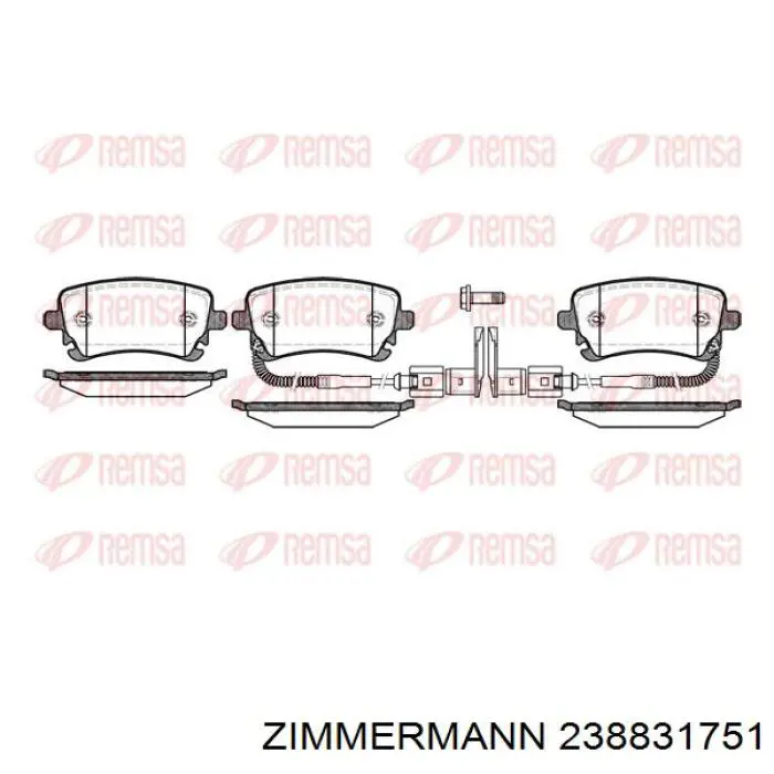 Задние дисковые колодки Zimmermann 238831751
