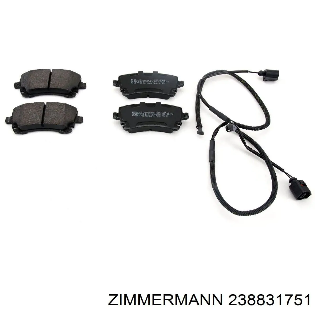 238831751 Zimmermann Колодки тормозные дисковые комплект
