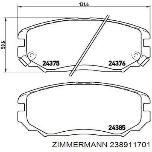 Колодки Zimmermann 238911701 цена, от 34.29 USD
