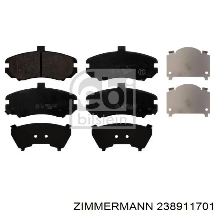 Купить 238911701 Zimmermann Колодки тормозные