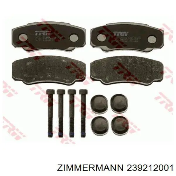 Купить 239212001 Zimmermann Колодки тормозные задние, дисковые