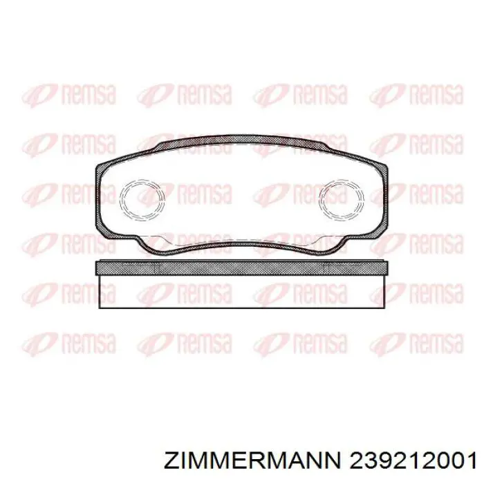 Колодки дисковые  Zimmermann 239212001 цена, от 16.56 USD