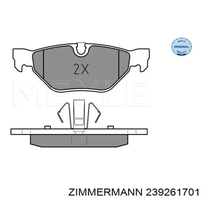 Задние дисковые колодки Zimmermann 239261701