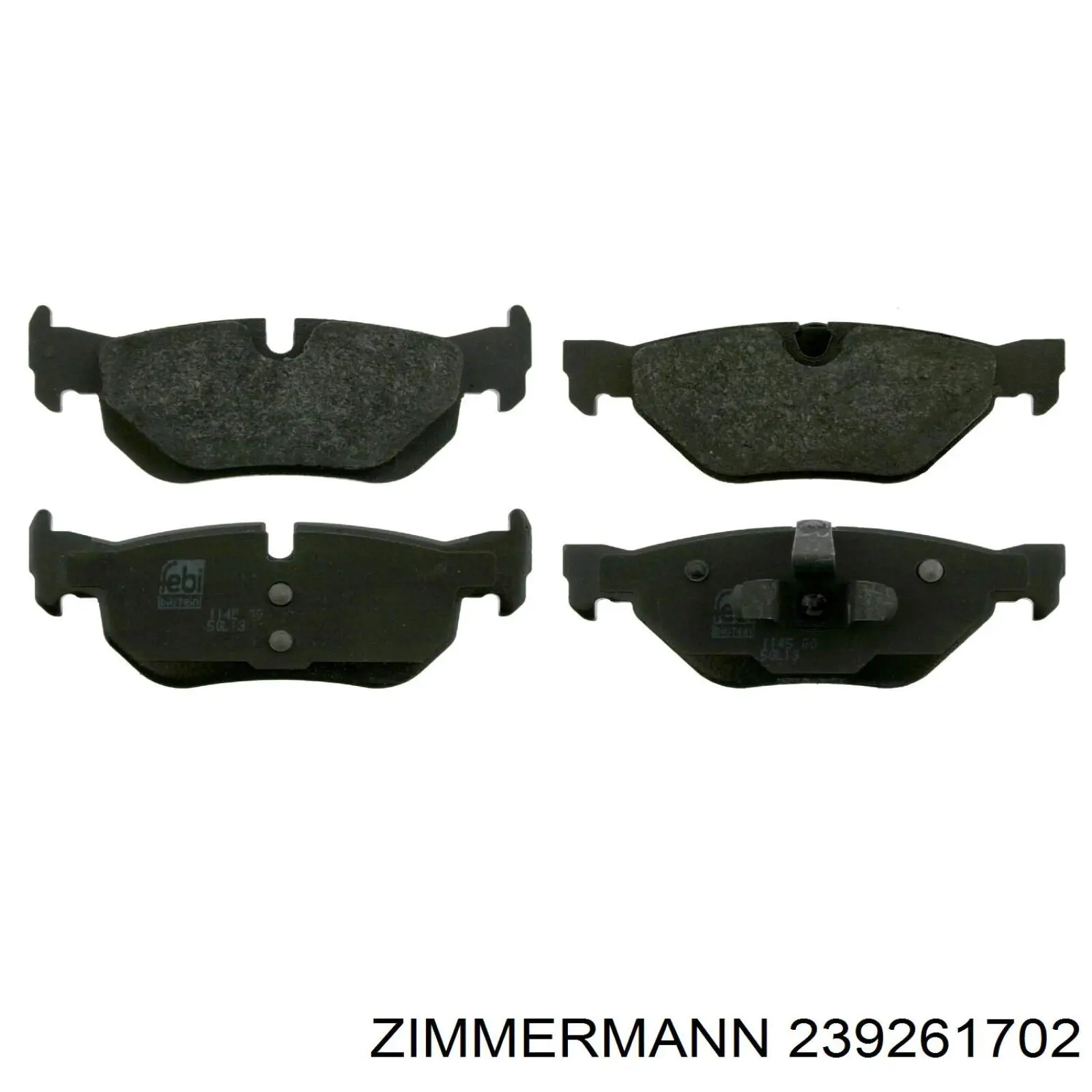 23926.170.2 Zimmermann колодки тормозные задние дисковые
