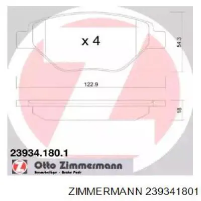 23934.180.1 Zimmermann колодки тормозные передние дисковые