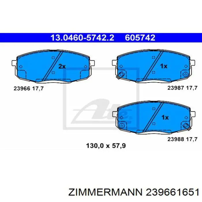 Колодки Zimmermann 239661651 цена, от 25.89 USD