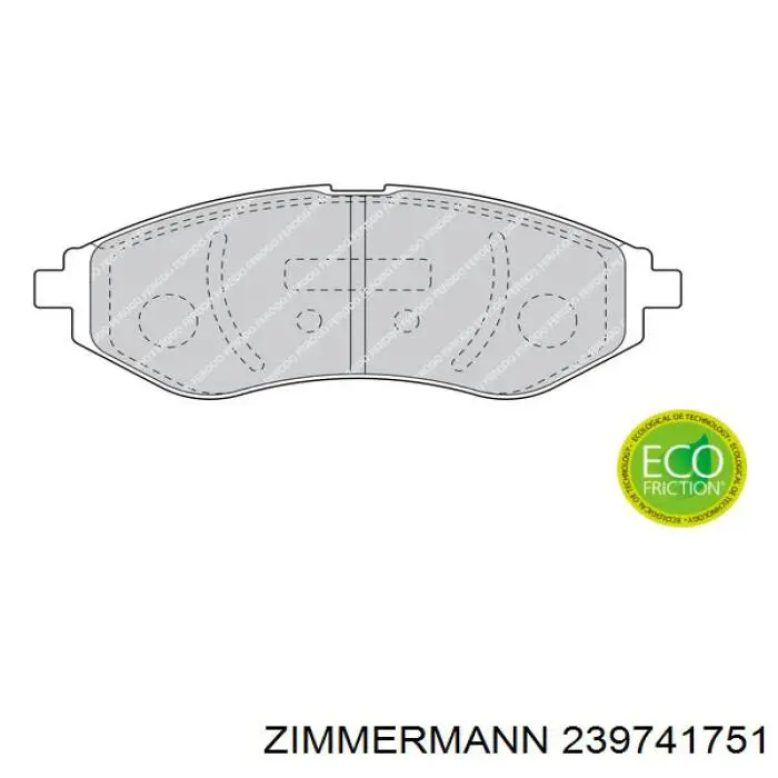 Купить 239741751 Zimmermann Колодки тормозные