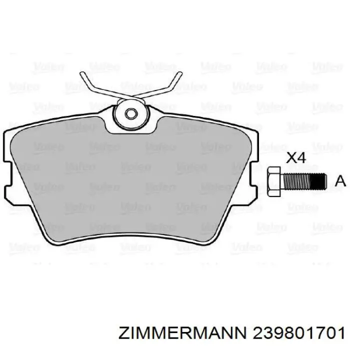 Колодки дисковые  Zimmermann 239801701 цена, от 27.97 USD