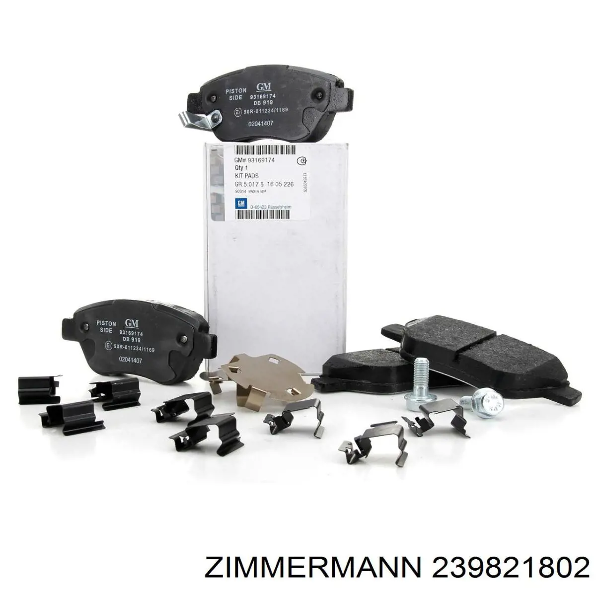 Передние тормозные колодки 239821802 Zimmermann