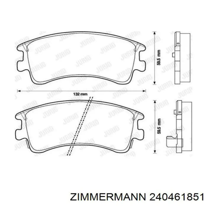 Колодки Zimmermann 240461851 цена, от 41.14 USD